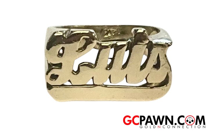Luis Men's Initial ring 14kt Yellow Gold-img-0