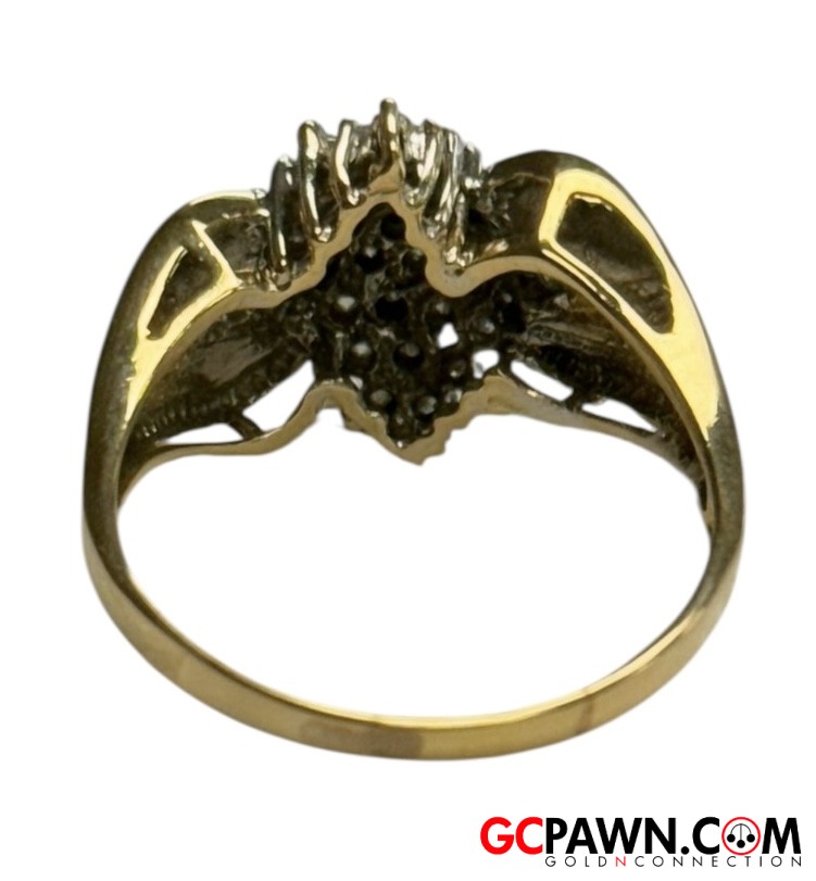 40 Women's Cluster ring 14kt Yellow Gold-img-2