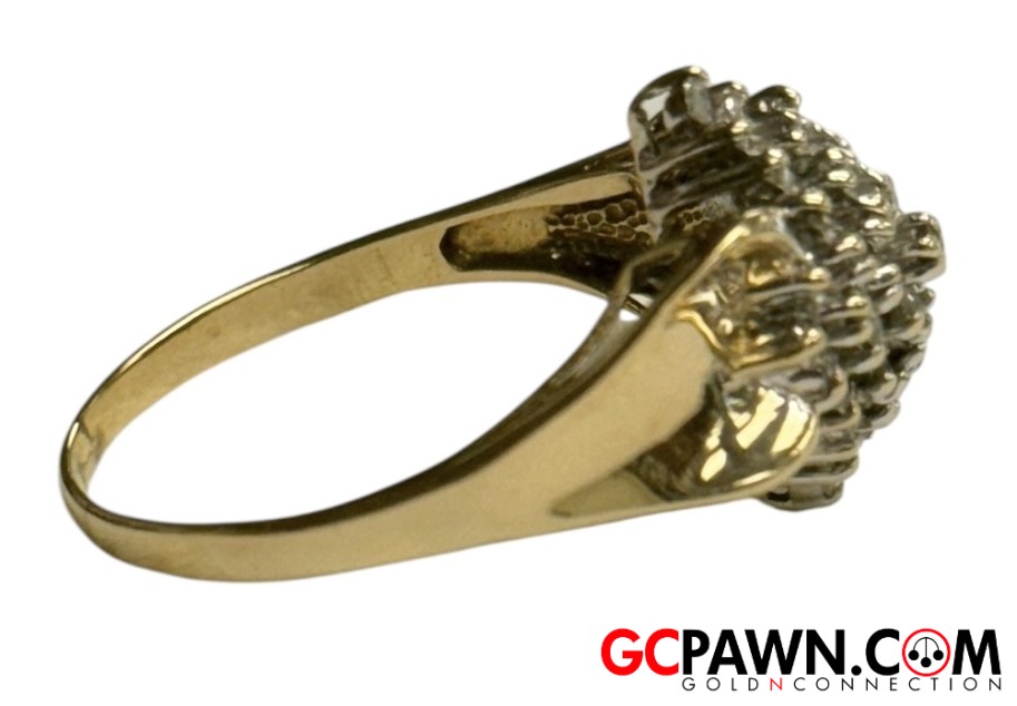 40 Women's Cluster ring 14kt Yellow Gold-img-3