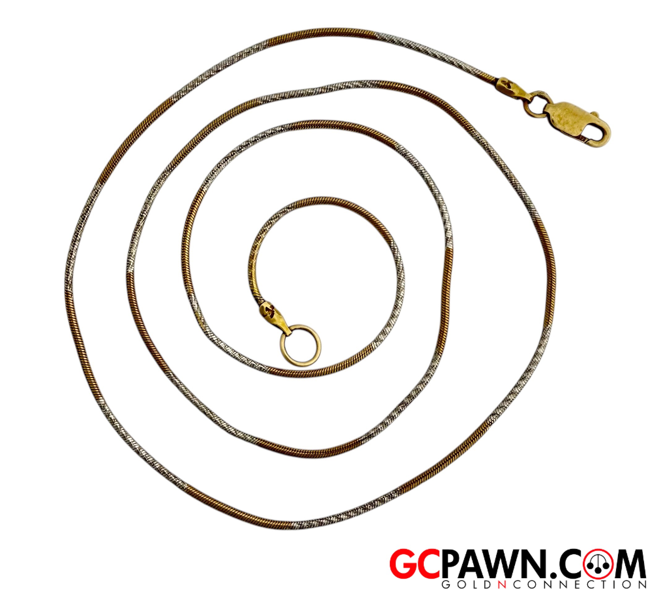 Unisex Chain 18kt Yellow and White Gold-img-1