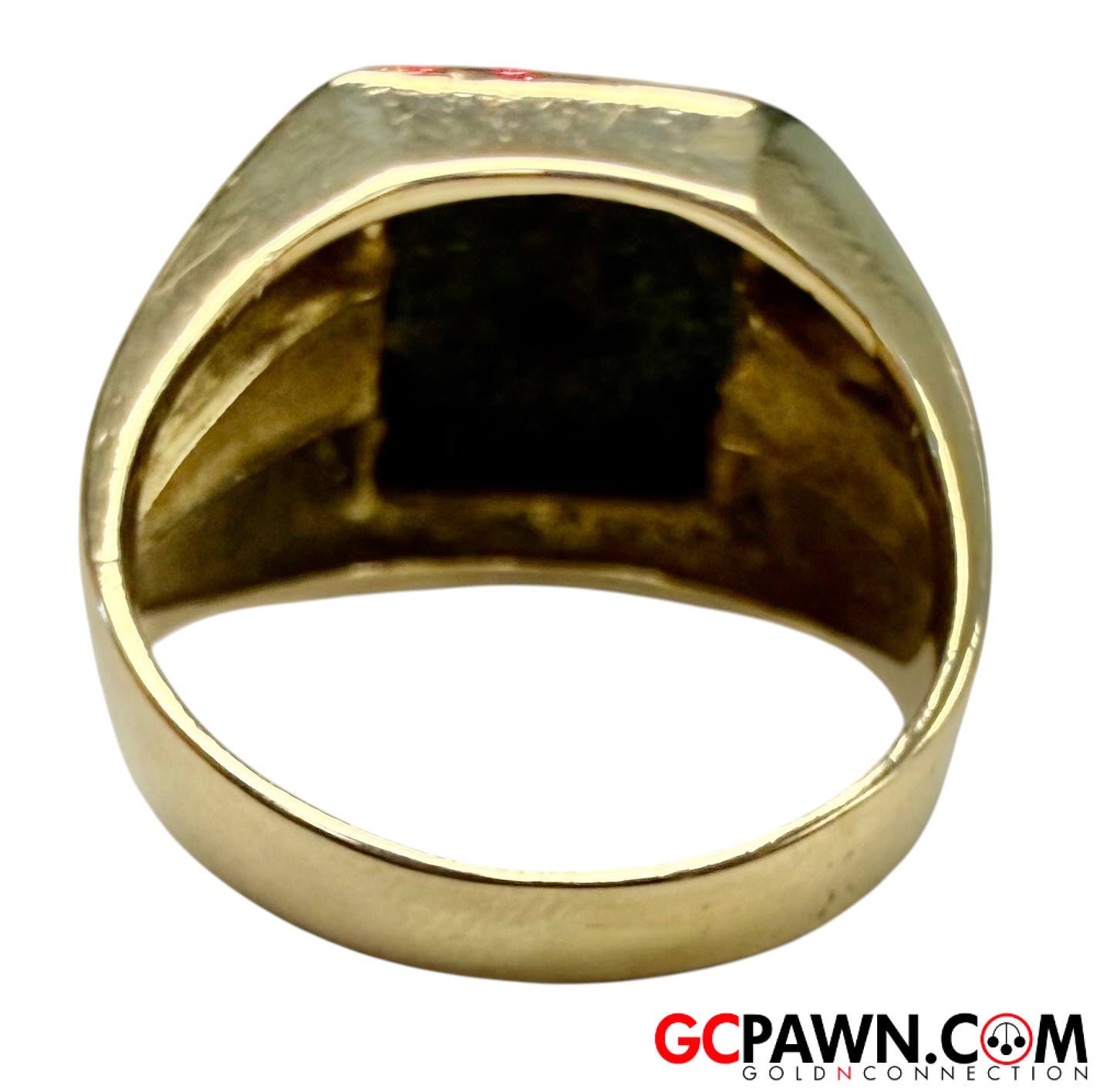 4 Men's Initial ring 14kt Yellow Gold-img-2