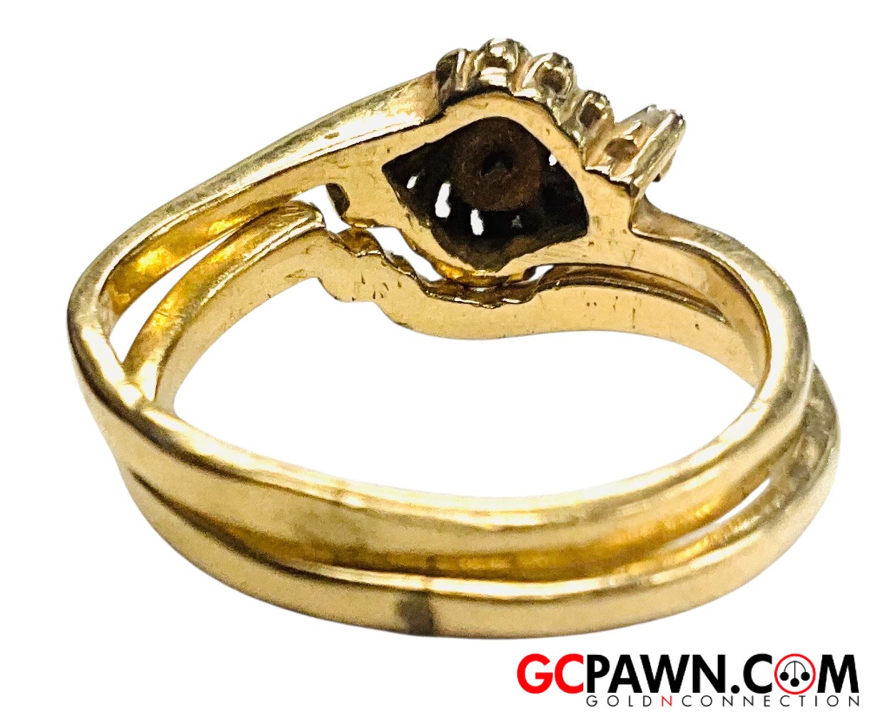 Diamond Unisex Wedding set 14kt Yellow Gold-img-4