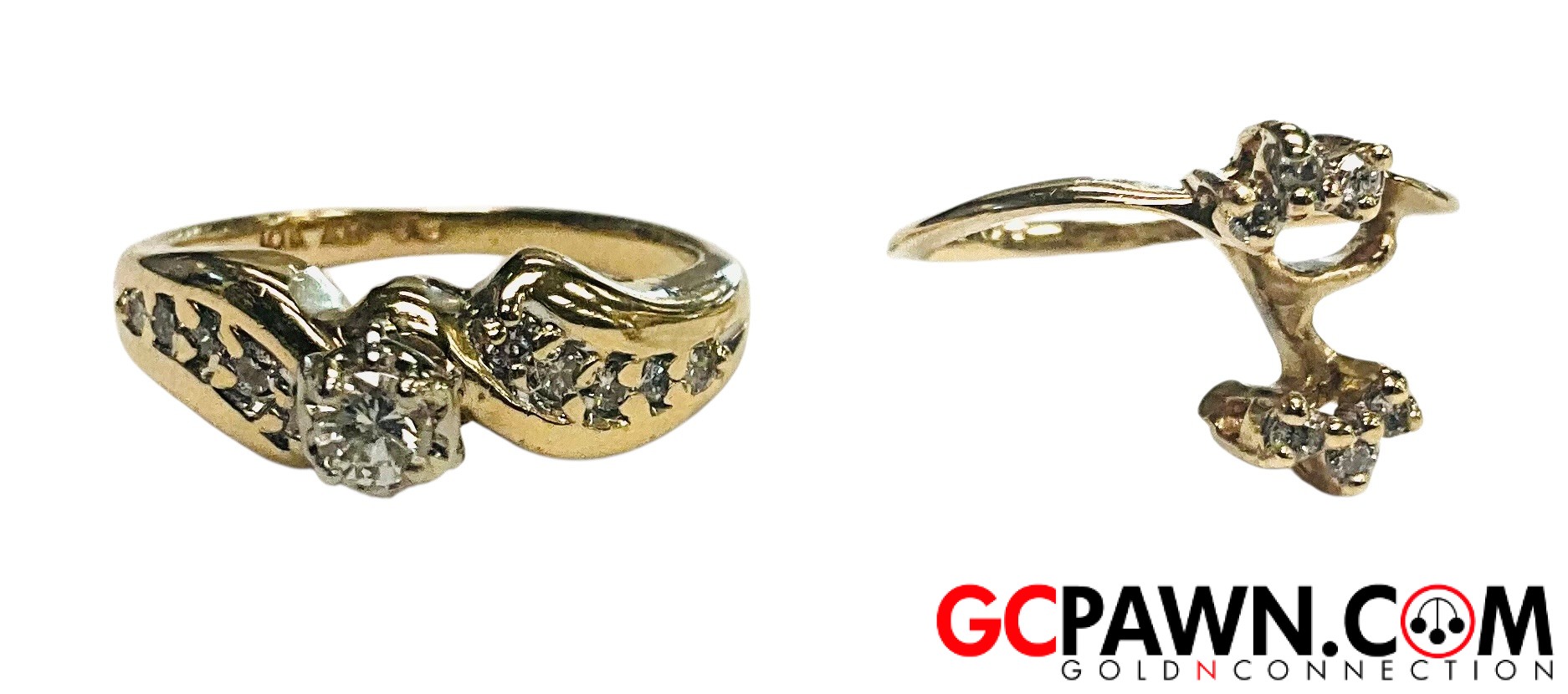 1 Women's Wedding set 10kt Yellow Gold-img-4