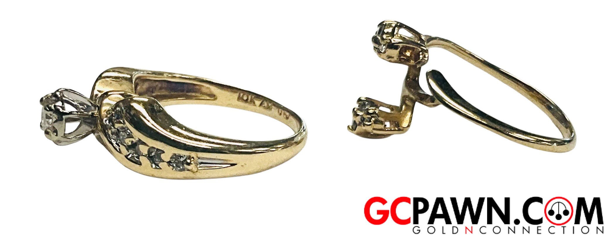 1 Women's Wedding set 10kt Yellow Gold-img-5