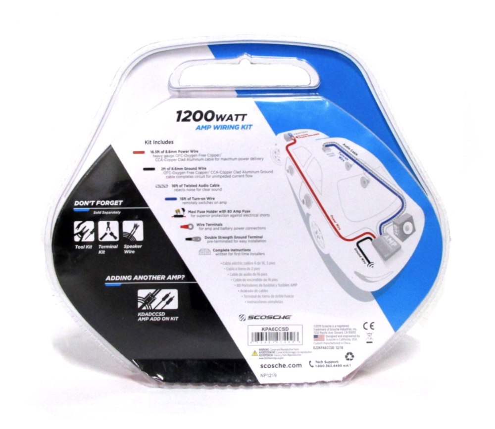 scosche 1200 watt amp wiring kit