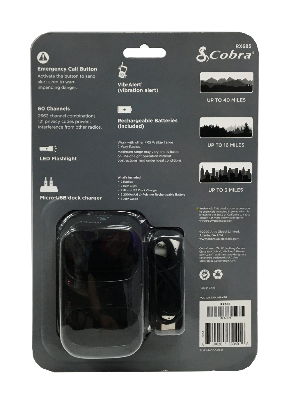 Cobra 2 way radio RX685