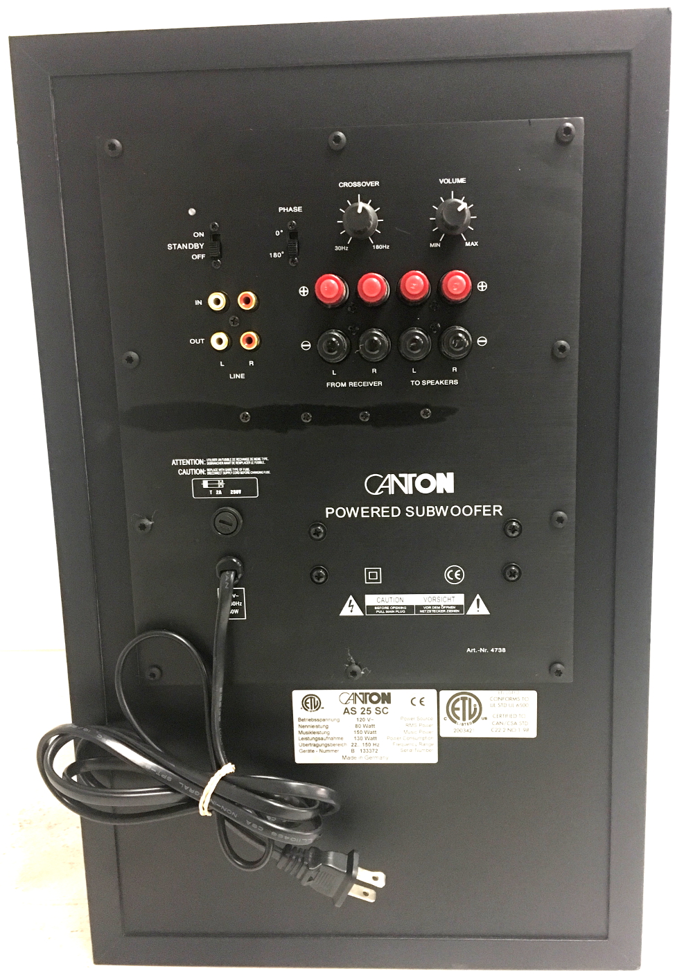 canton powered subwoofer