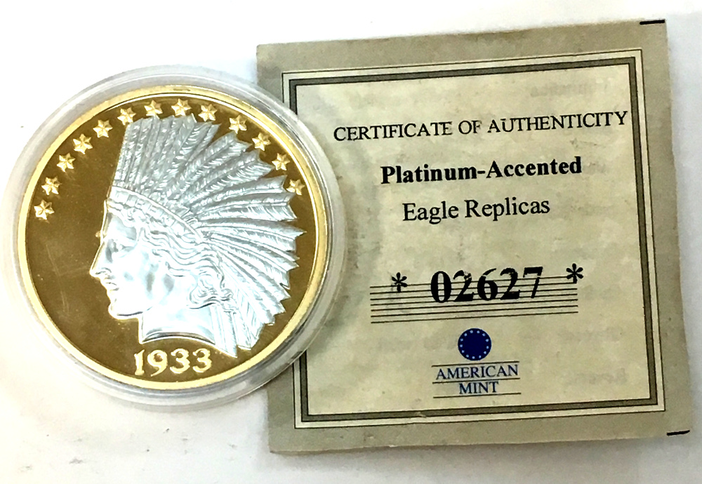 United States Of America 1933 Indian Head Gold Eagle Replica